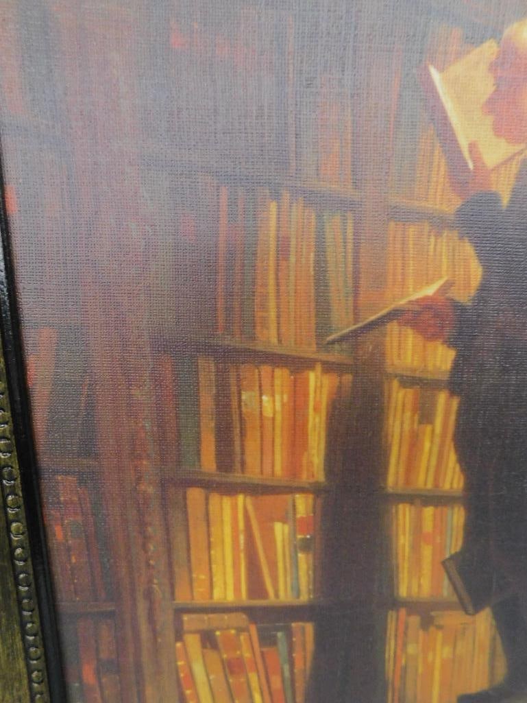 Modern Print - Man In Library - Unsigned - 37" x 25.5" - 6