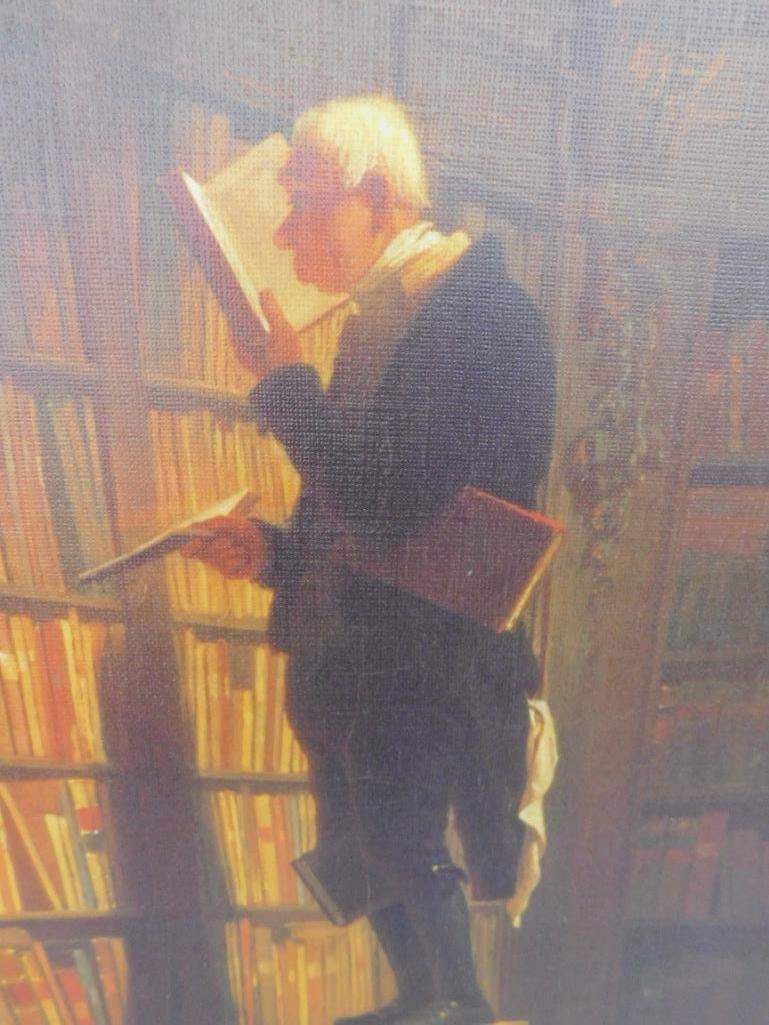 Modern Print - Man In Library - Unsigned - 37" x 25.5" - 8