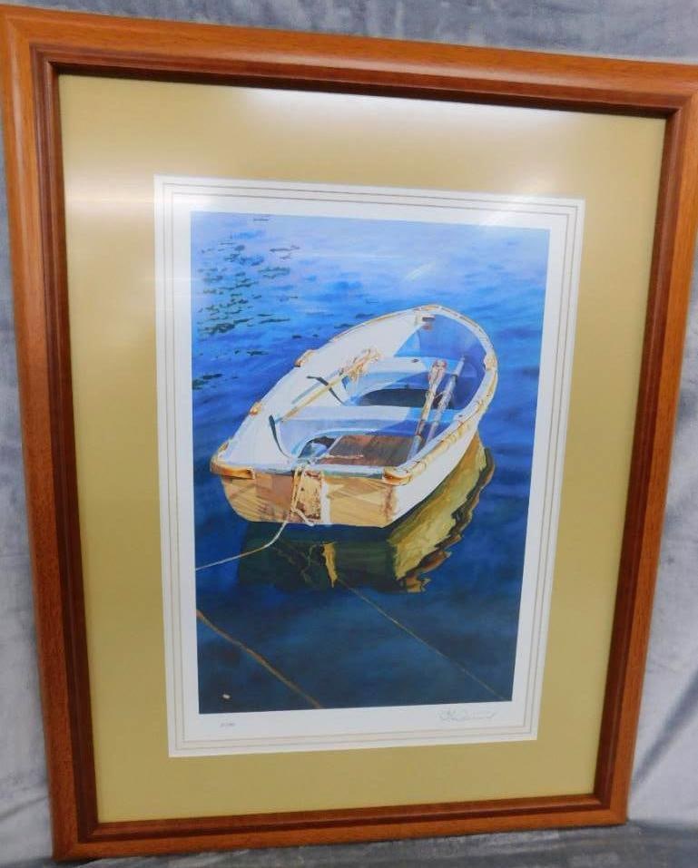 Limited Edition Print 31/150 - Signed - Rowboat - 30" x 24": See Photos For Condition and Details