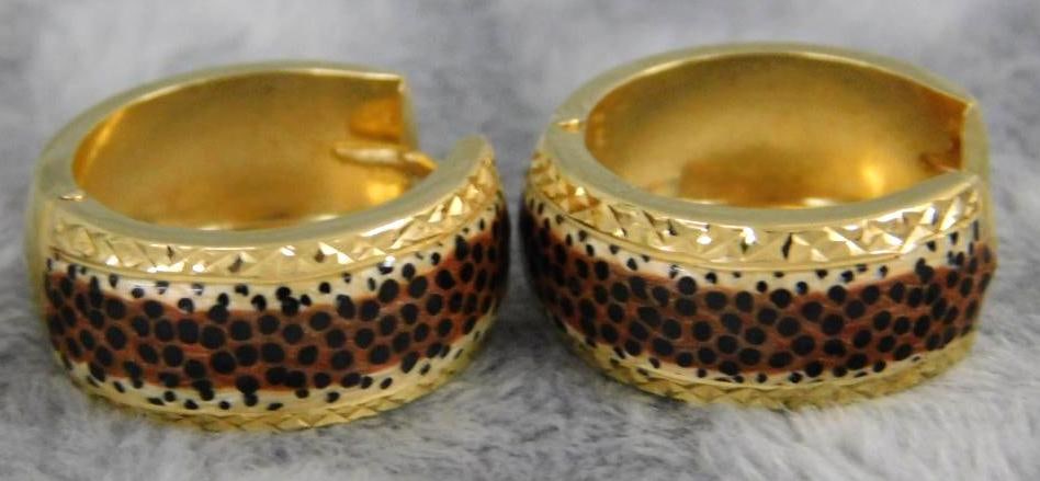 14K Yellow Gold - Pierced Earrings - Hoop - 3.58 Grams: XRF Tested - See Photos For Condition and Details