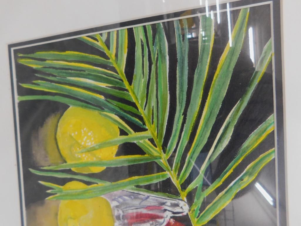 Bobbi Hart Signed Watercolor - "Sparkling Berries" - 19.5" x 23.5" - 6