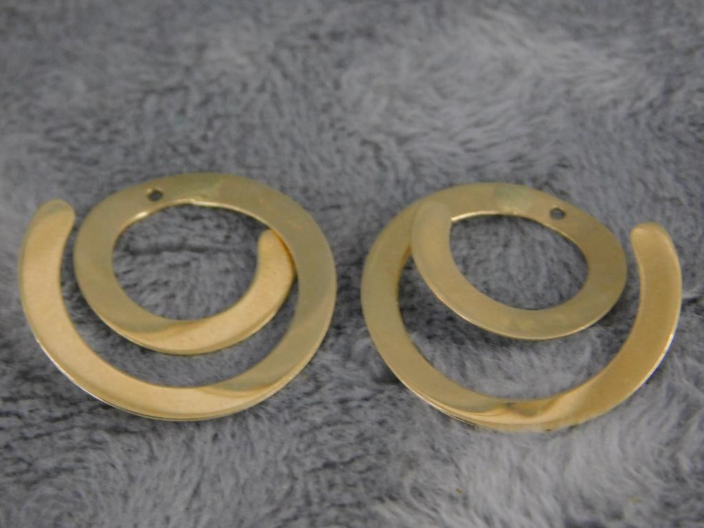14K Yellow Gold - Post Earring Enhancers - 1.83 Grams - 4