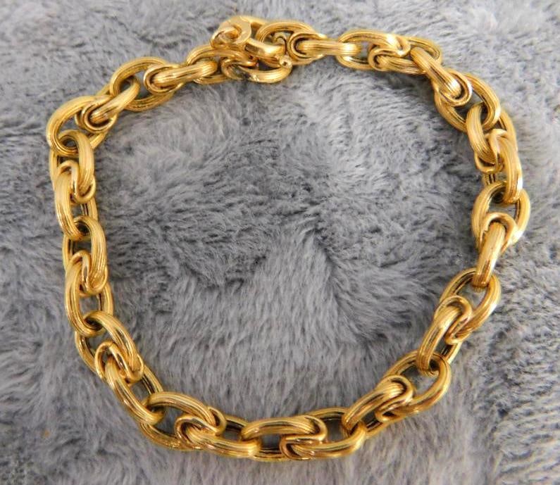 18K Yellow Gold - 7.5" Chain Bracelet - 9.97 Grams: XRF Tested - See Photos For Condition and Details