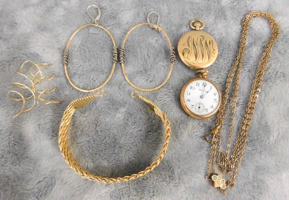 Tray Lot of Gold Filled Jewelry: See Photos For Condition and Details