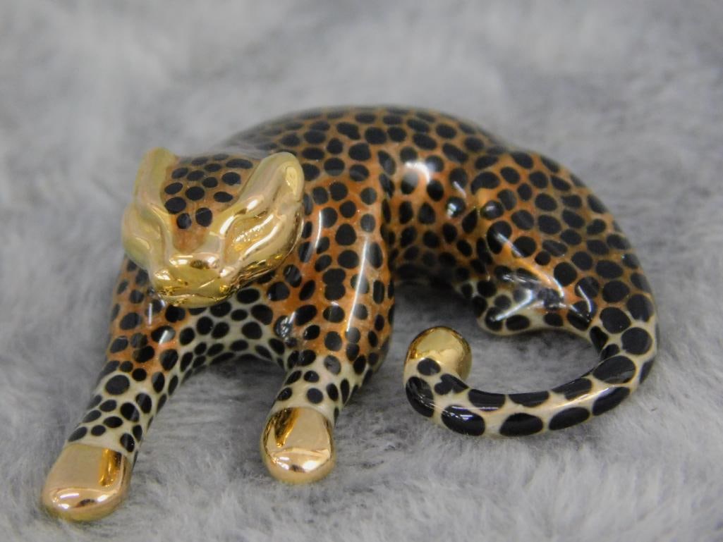 14K Yellow Gold - Leopard Necklace Slide - 3.64 Grams TW - 6