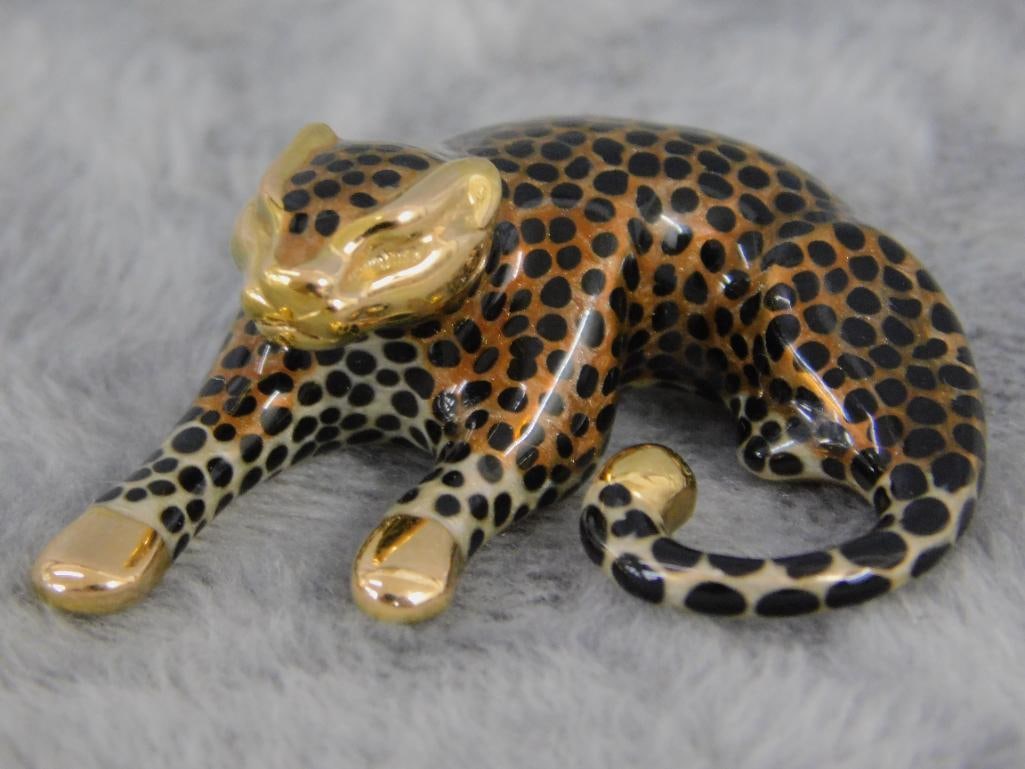 14K Yellow Gold - Leopard Necklace Slide - 3.64 Grams TW - 7