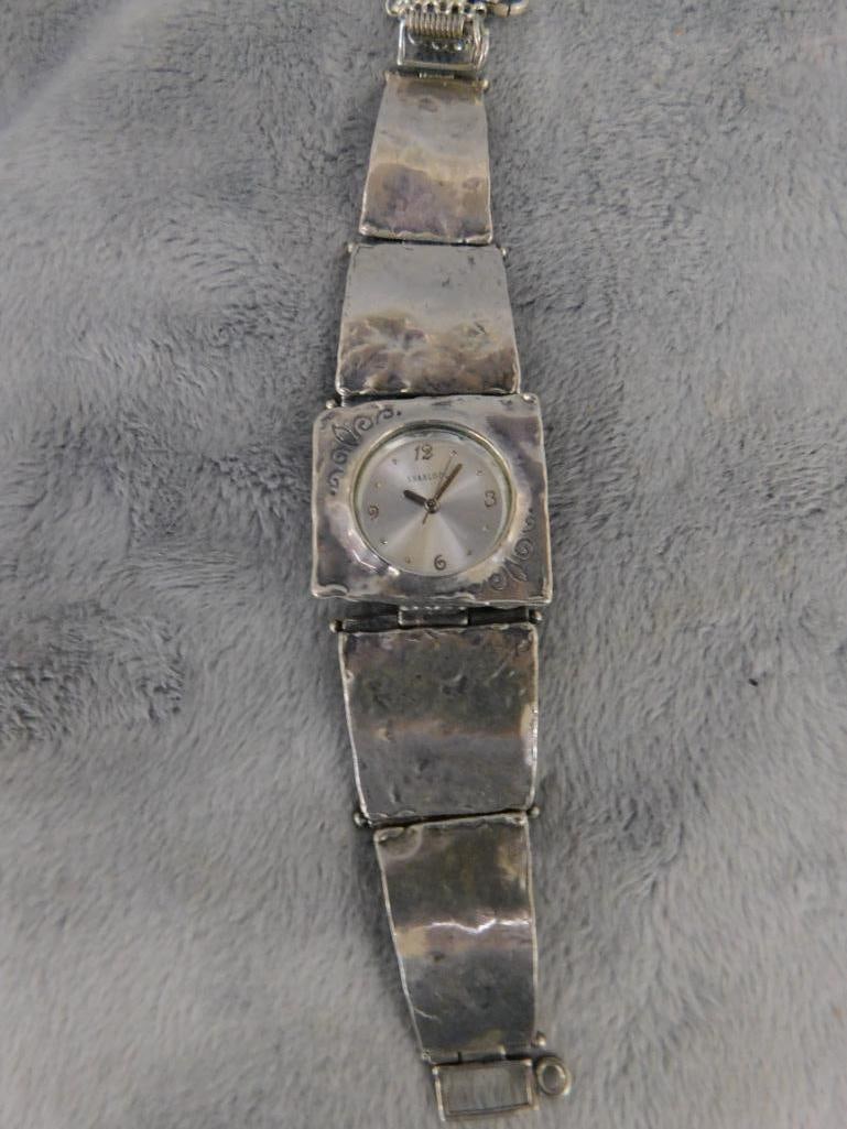Sterling Silver - Shablool Ladies Wristwatch - 48.65 Grams TW - 10