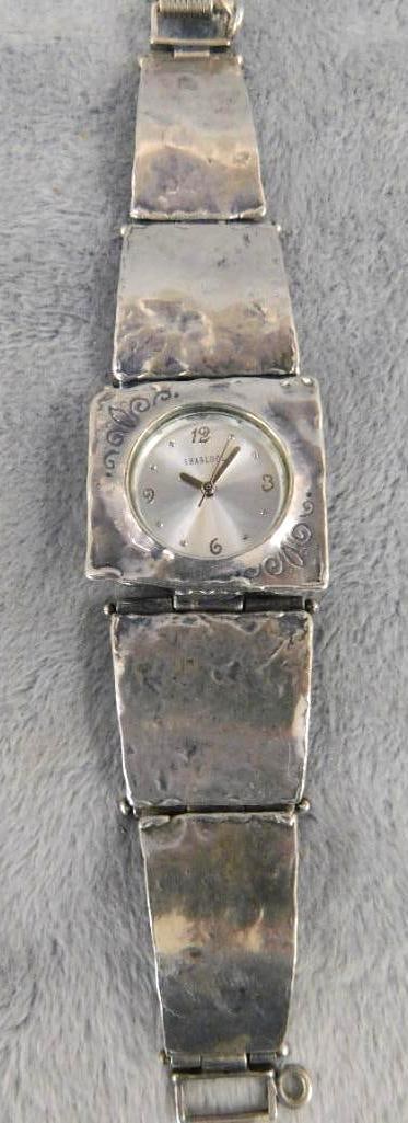 Sterling Silver - Shablool Ladies Wristwatch - 48.65 Grams TW: See Photos For Condition and Details