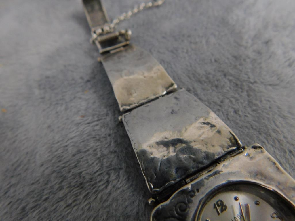 Sterling Silver - Shablool Ladies Wristwatch - 48.65 Grams TW - 3