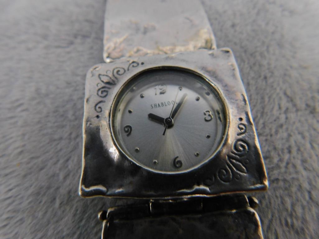 Sterling Silver - Shablool Ladies Wristwatch - 48.65 Grams TW - 4