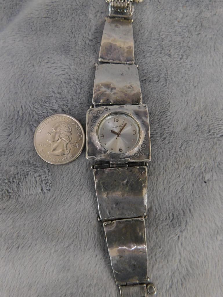 Sterling Silver - Shablool Ladies Wristwatch - 48.65 Grams TW - 8