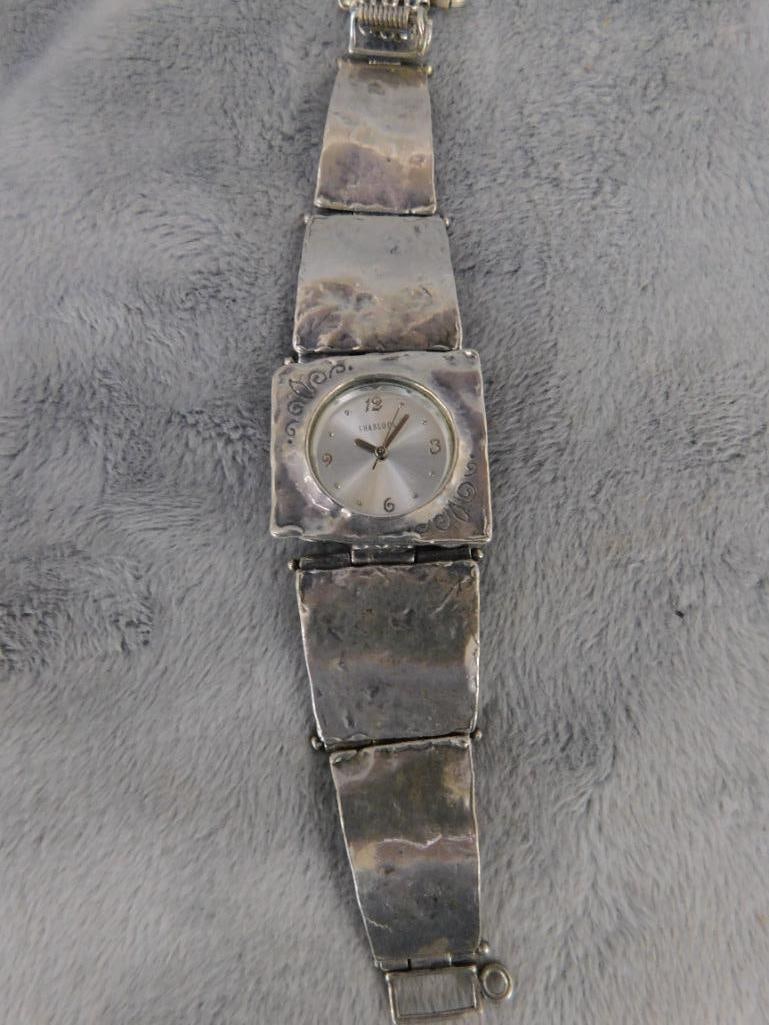 Sterling Silver - Shablool Ladies Wristwatch - 48.65 Grams TW - 9