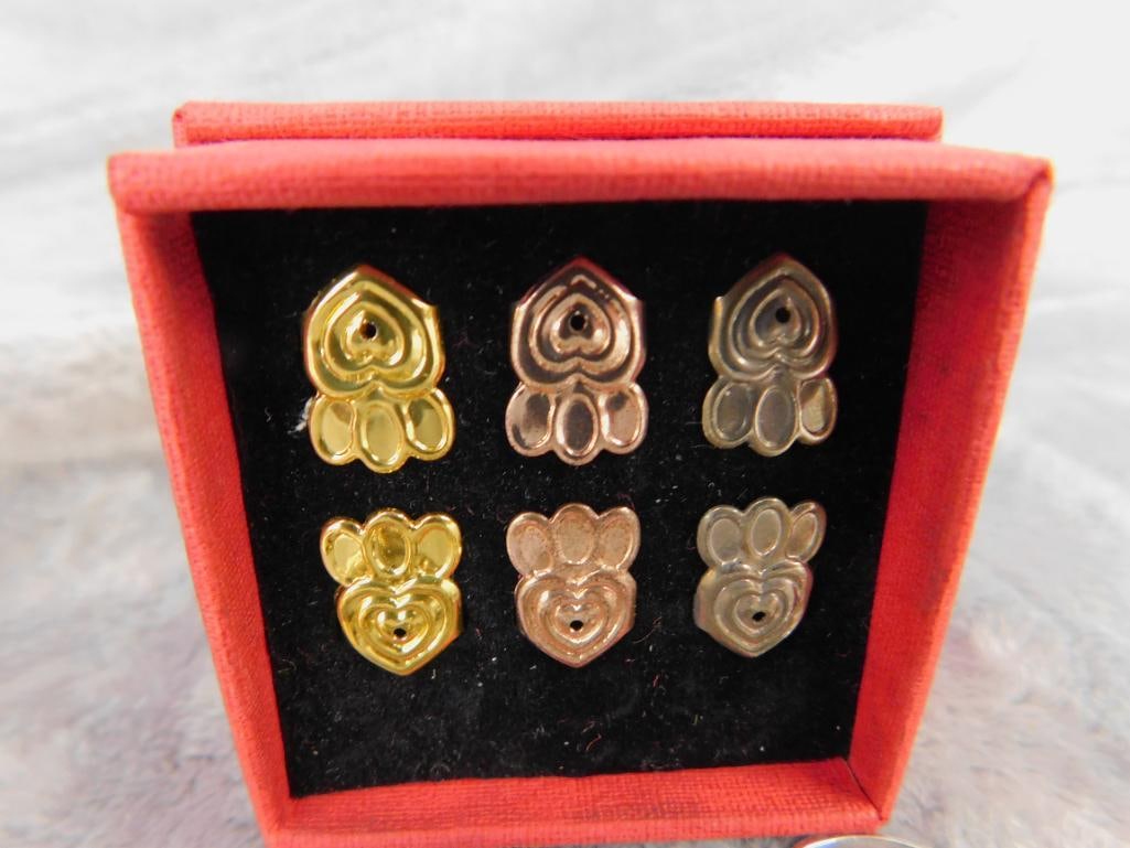 Sterling Silver - Pierced Earring Enhancers - Brooch - Ring Size 6 - 18.07 Grams TW - 2