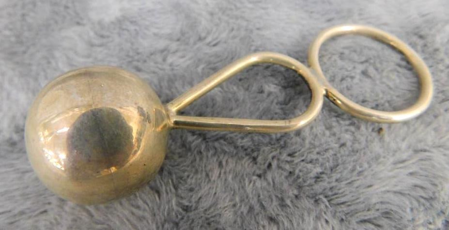 Sterling Silver - Mexico - Sterling Silver Baby Rattle - 20.64 Grams: See Photos For Condition and Details
