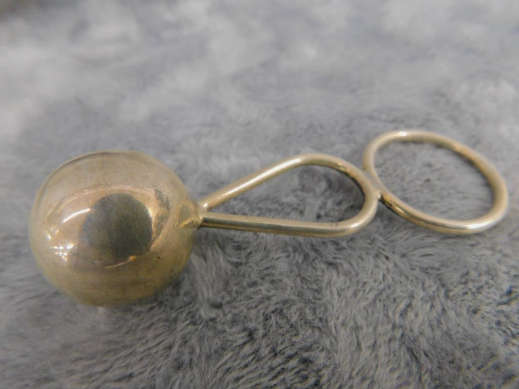 Sterling Silver - Mexico - Sterling Silver Baby Rattle - 20.64 Grams - 7