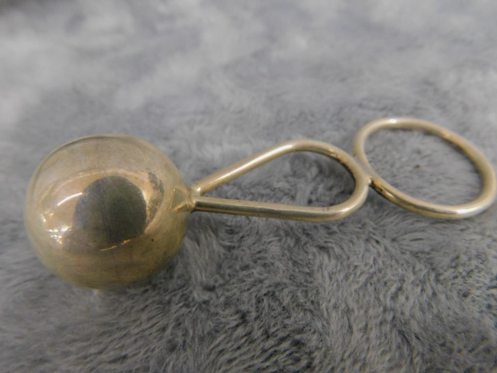 Sterling Silver - Mexico - Sterling Silver Baby Rattle - 20.64 Grams - 8