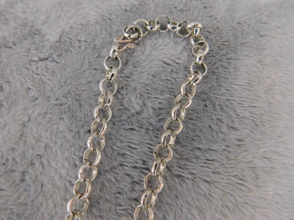 Sterling Silver - 36" Chain Necklace - 32.22 Grams - 2