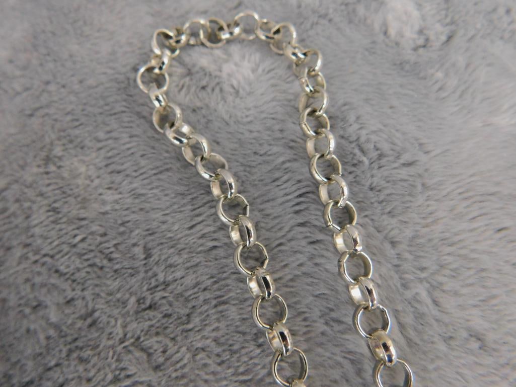 Sterling Silver - 36" Chain Necklace - 32.22 Grams - 3