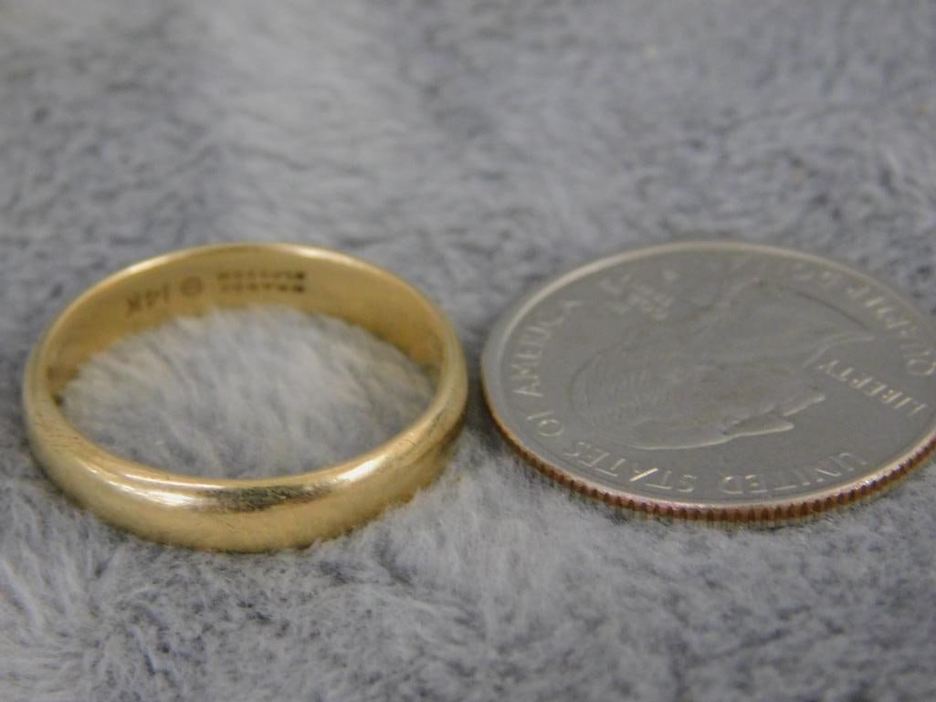 14K Yellow Gold - Wedding Band - Size 9.5 - 4.33 Grams - 4