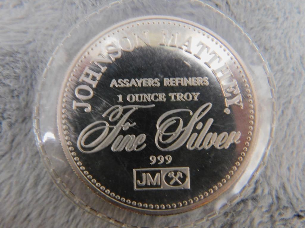 999 Silver - Johnson Mathey "Freedom of Speech" Coin / Medallion - 31.84 Grams - 2