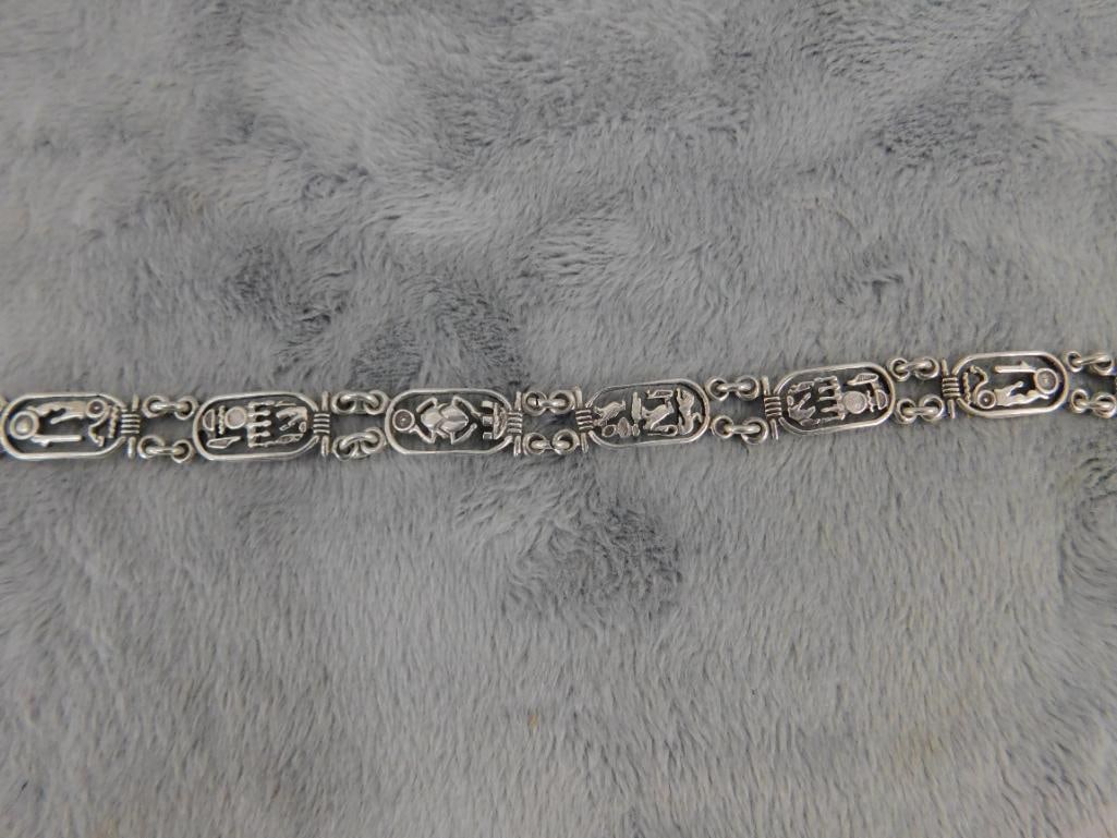 Sterling Silver - 8" Bracelet - 11.76 Grams - 11