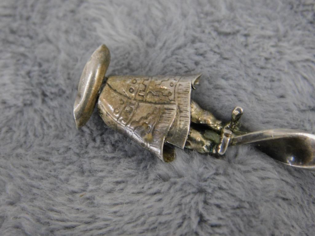 Sterling Silver - 3 Collector Spoons - 1 Fork - 2
