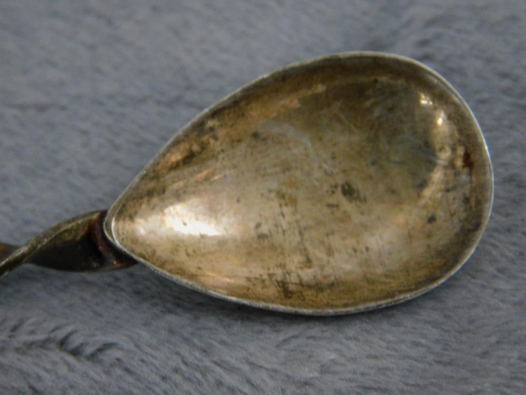 Sterling Silver - 3 Collector Spoons - 1 Fork - 4