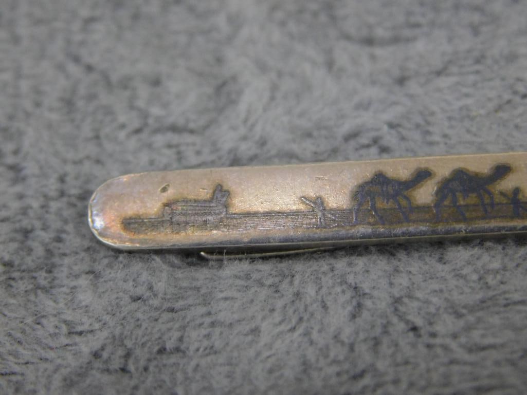 Sterling Silver - Pin - Egypt - Camels - 5.84 Grams - 3