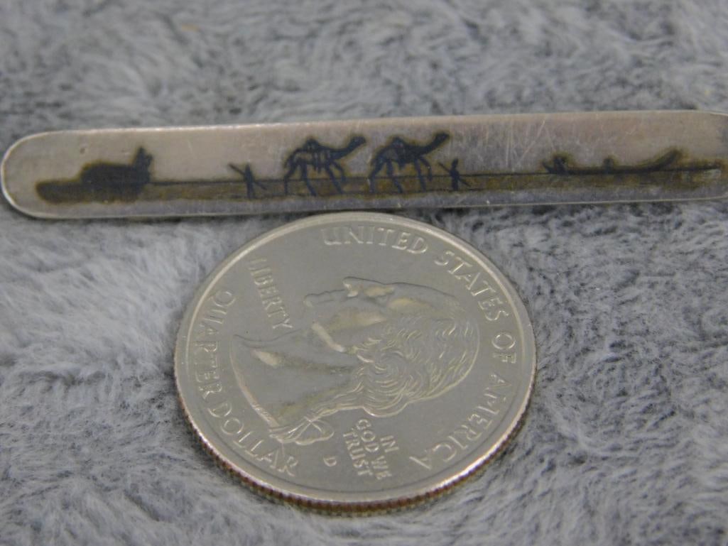 Sterling Silver - Pin - Egypt - Camels - 5.84 Grams - 7