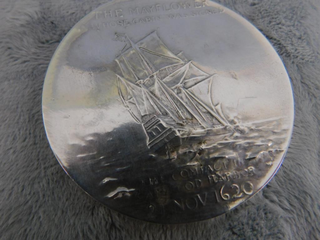 Sterling Silver - 1970 Reed and Barton " Plymouth Landing" Medallion - 133.0 Grams - 2