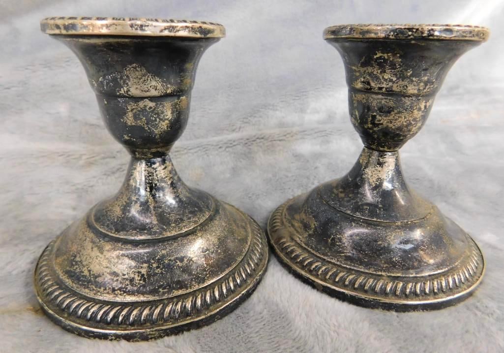 Sterling Silver - Fisher Weighted Candle Stick Holders (1 of 8)