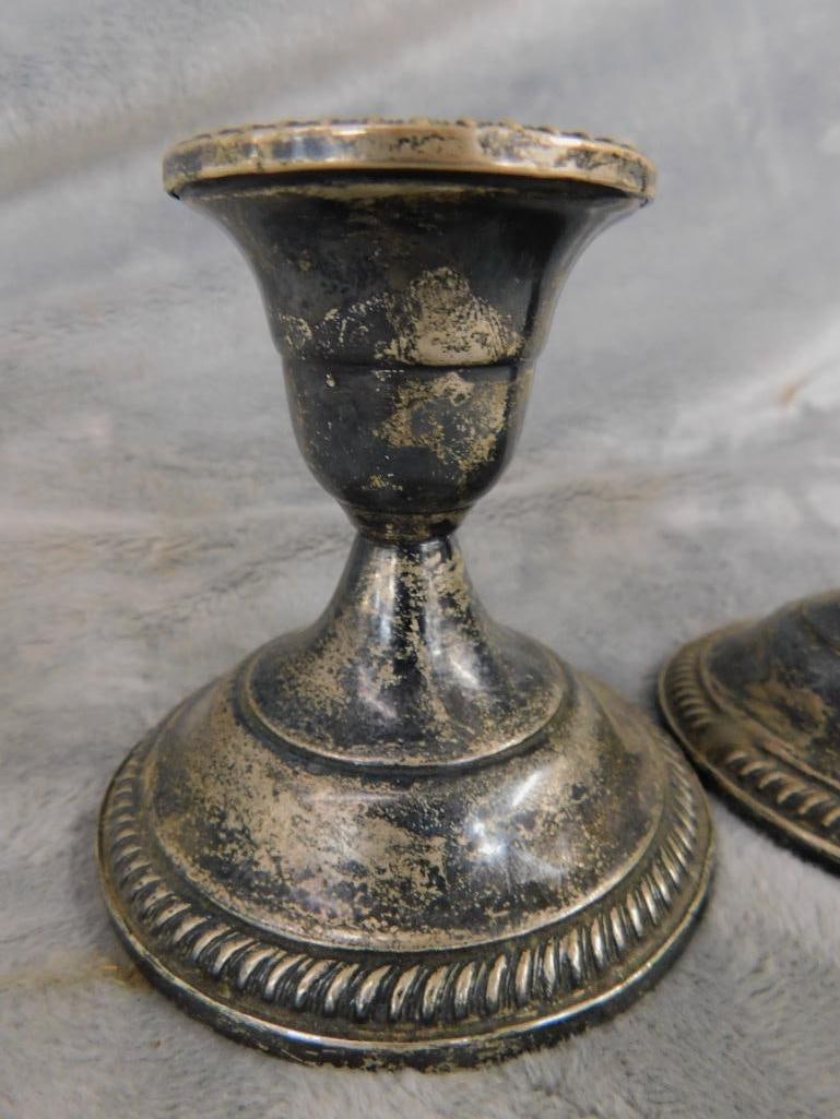 Sterling Silver - Fisher Weighted Candle Stick Holders - 2