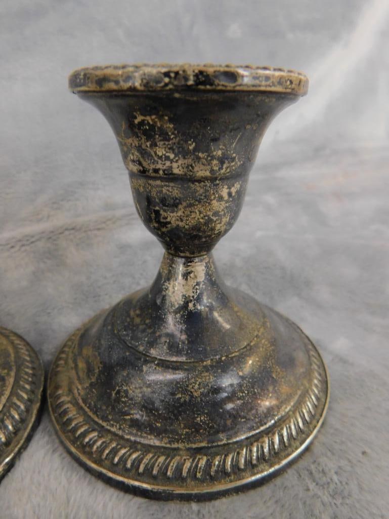 Sterling Silver - Fisher Weighted Candle Stick Holders - 3