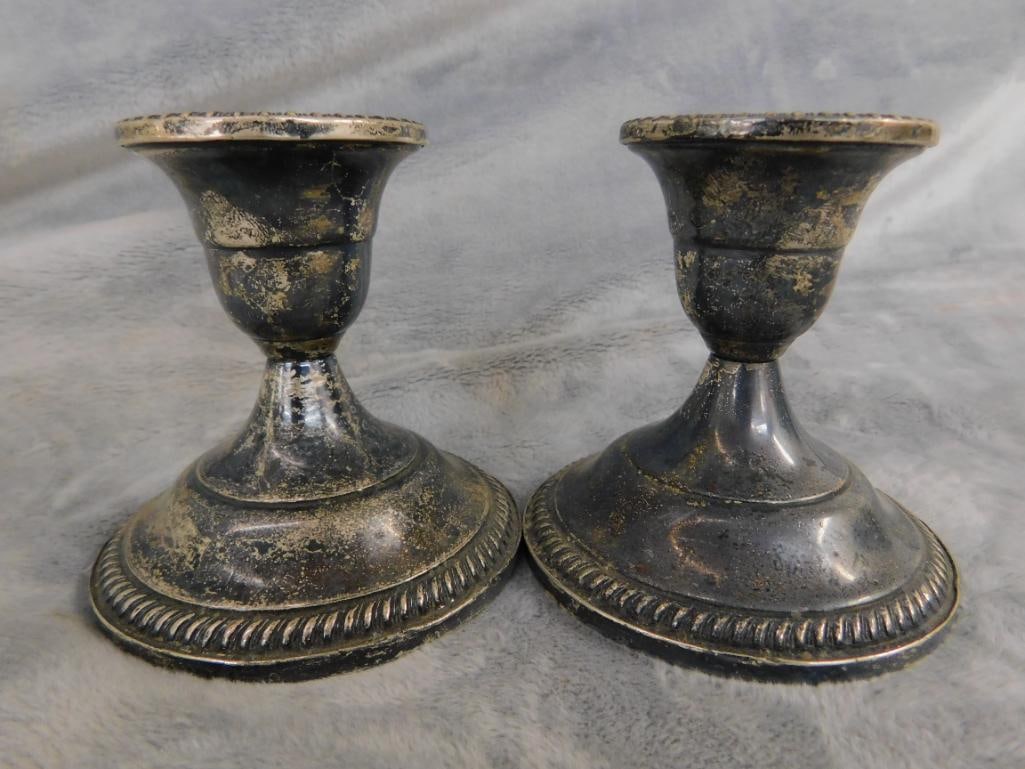 Sterling Silver - Fisher Weighted Candle Stick Holders - 7