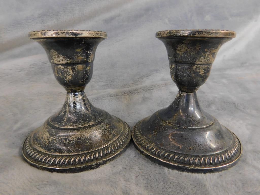 Sterling Silver - Fisher Weighted Candle Stick Holders - 8
