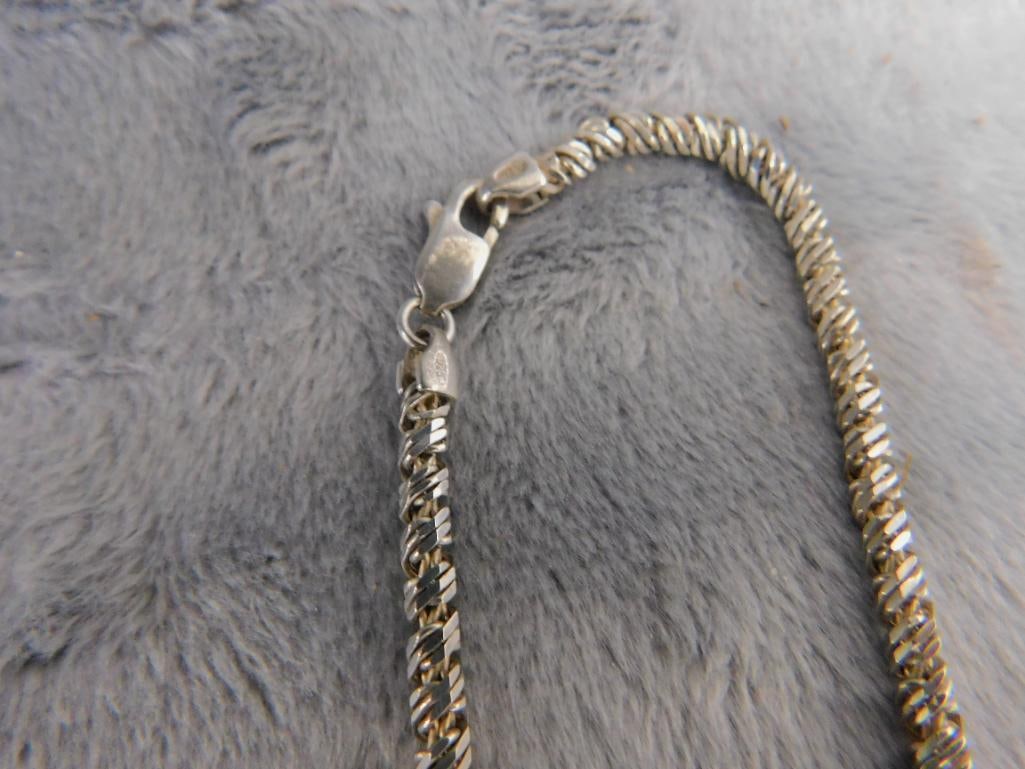 Sterling Silver - 23" Chain Necklace - 23.56 Grams - 2