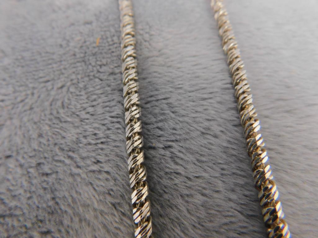 Sterling Silver - 23" Chain Necklace - 23.56 Grams - 3