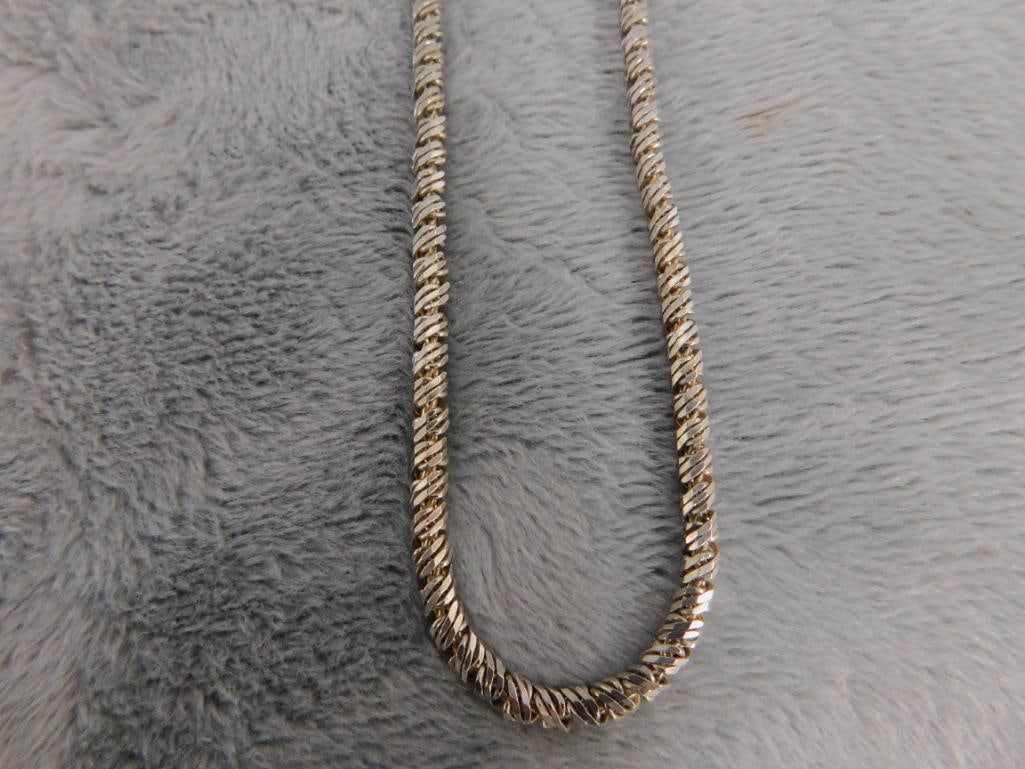 Sterling Silver - 23" Chain Necklace - 23.56 Grams - 6