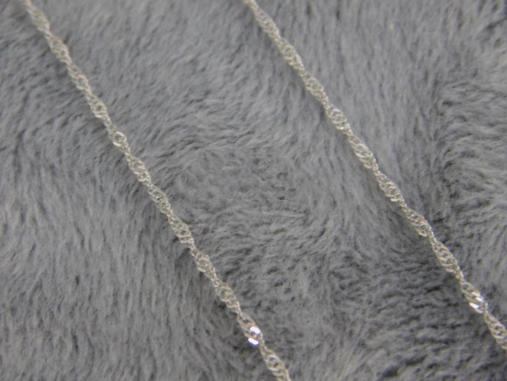 14K White Gold - 18" Chain Necklace - 1.01 Grams - 2