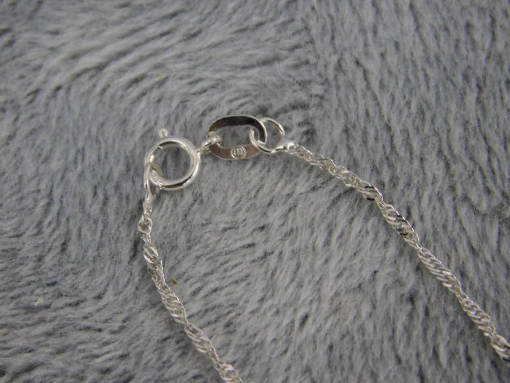 14K White Gold - 18" Chain Necklace - 1.01 Grams - 3