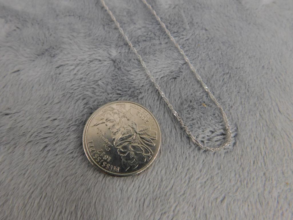 14K White Gold - 18" Chain Necklace - 1.01 Grams - 5