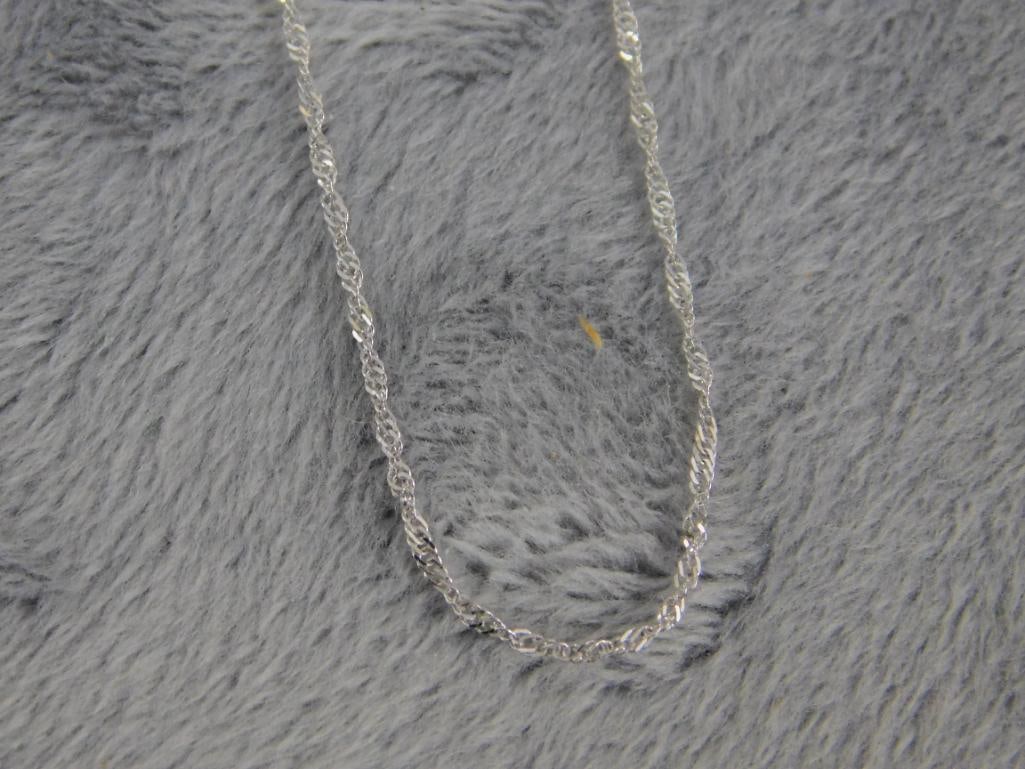 14K White Gold - 18" Chain Necklace - 1.01 Grams - 6