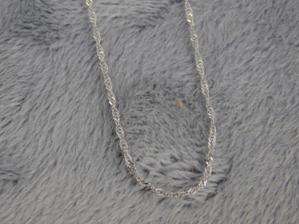 14K White Gold - 18" Chain Necklace - 1.01 Grams - 7