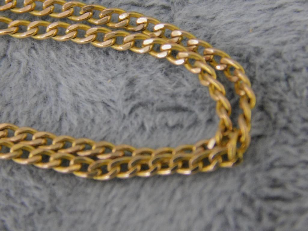 14K Tri Colored Gold Elgin Ladies Pocket Watch 33.57 Grams TW - Albro Gold Filled Chain - 11