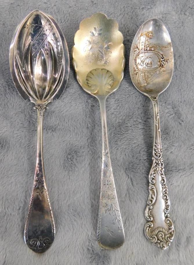 Sterling Silver - Gorham Berry Spoon - Berry Spoon - 1898 Collectors Spoon - 65 Grams: See Photos For Condition and Details