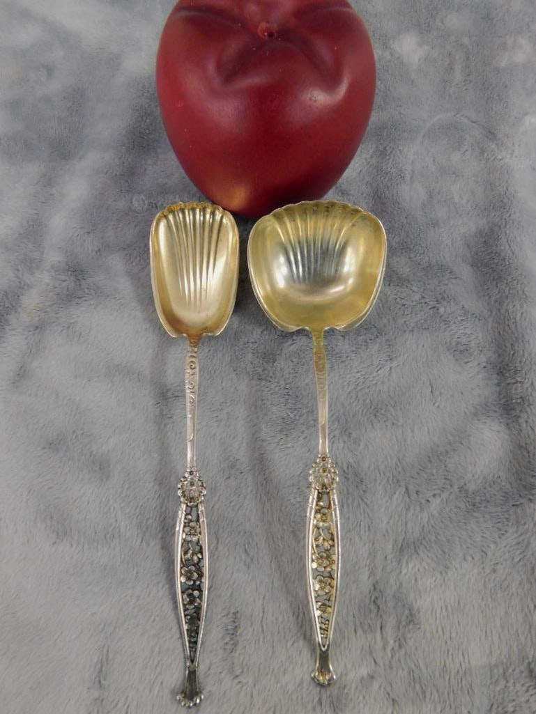 Sterling Silver - Whiting MFG. 6" Ladle - 6.25" Sugar Spoon - 41 Grams - 10