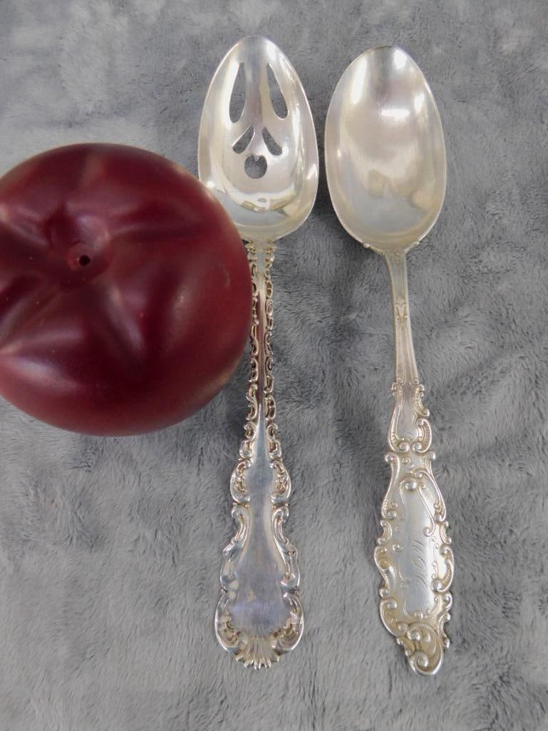 Sterling Silver - Gorham Luxembourg Serving Spoon - C.W. Haskins Serving Spoon - 10