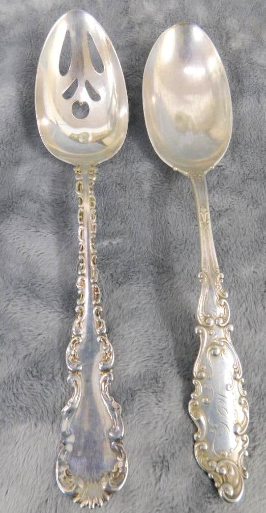Sterling Silver - Gorham Luxembourg Serving Spoon - C.W. Haskins Serving Spoon: 119 Grams - See Photos For Condition and Details