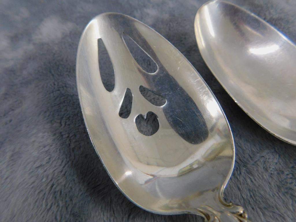 Sterling Silver - Gorham Luxembourg Serving Spoon - C.W. Haskins Serving Spoon - 2