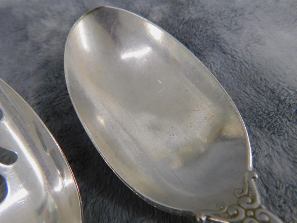 Sterling Silver - Gorham Luxembourg Serving Spoon - C.W. Haskins Serving Spoon - 3